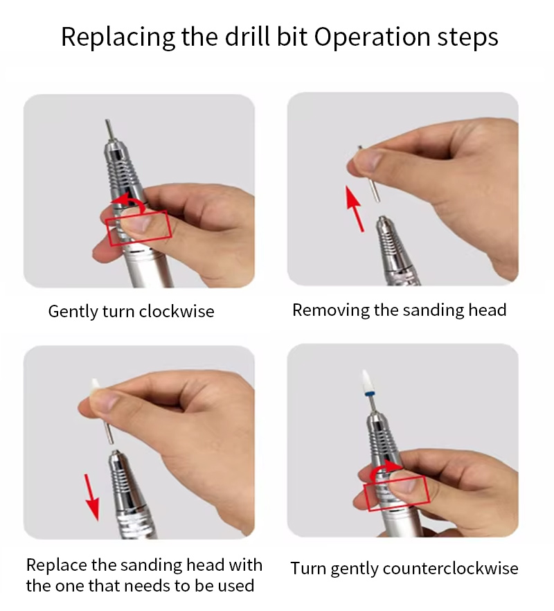 Grinding drill pen with charging base